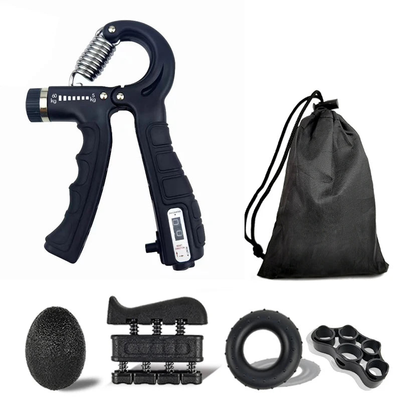 Handtrainer Set – Verstellbarer Griffkrafttrainer mit Zubehör für Muskelaufbau & Rehabilitation